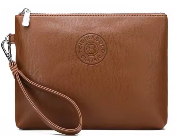 Klassisk herrclutch i konstläder