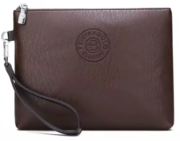 Klassisk herrclutch i konstläder